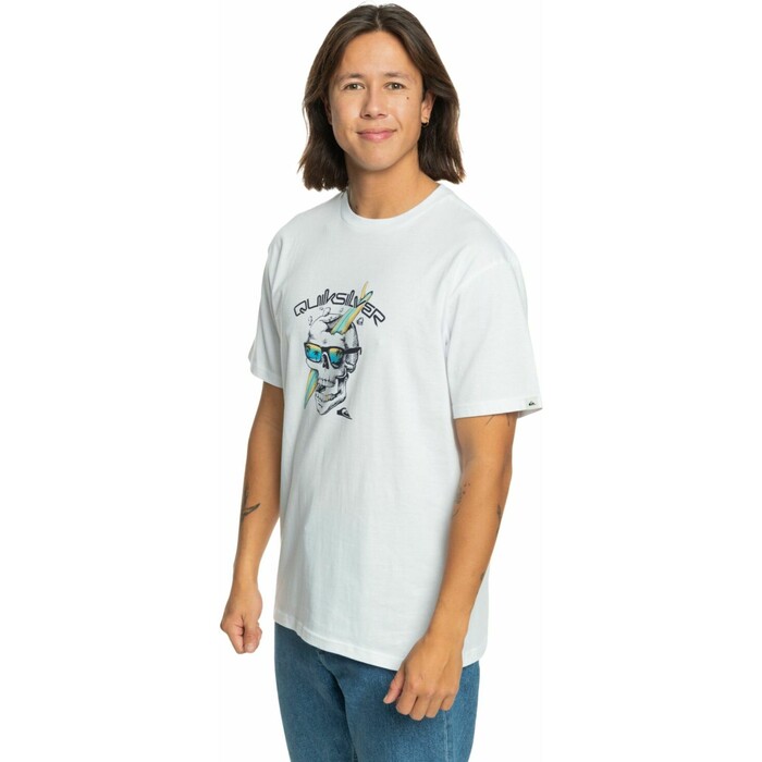 2024 Quiksilver Hombres Camiseta One Last Surf EQYZT07674 - White